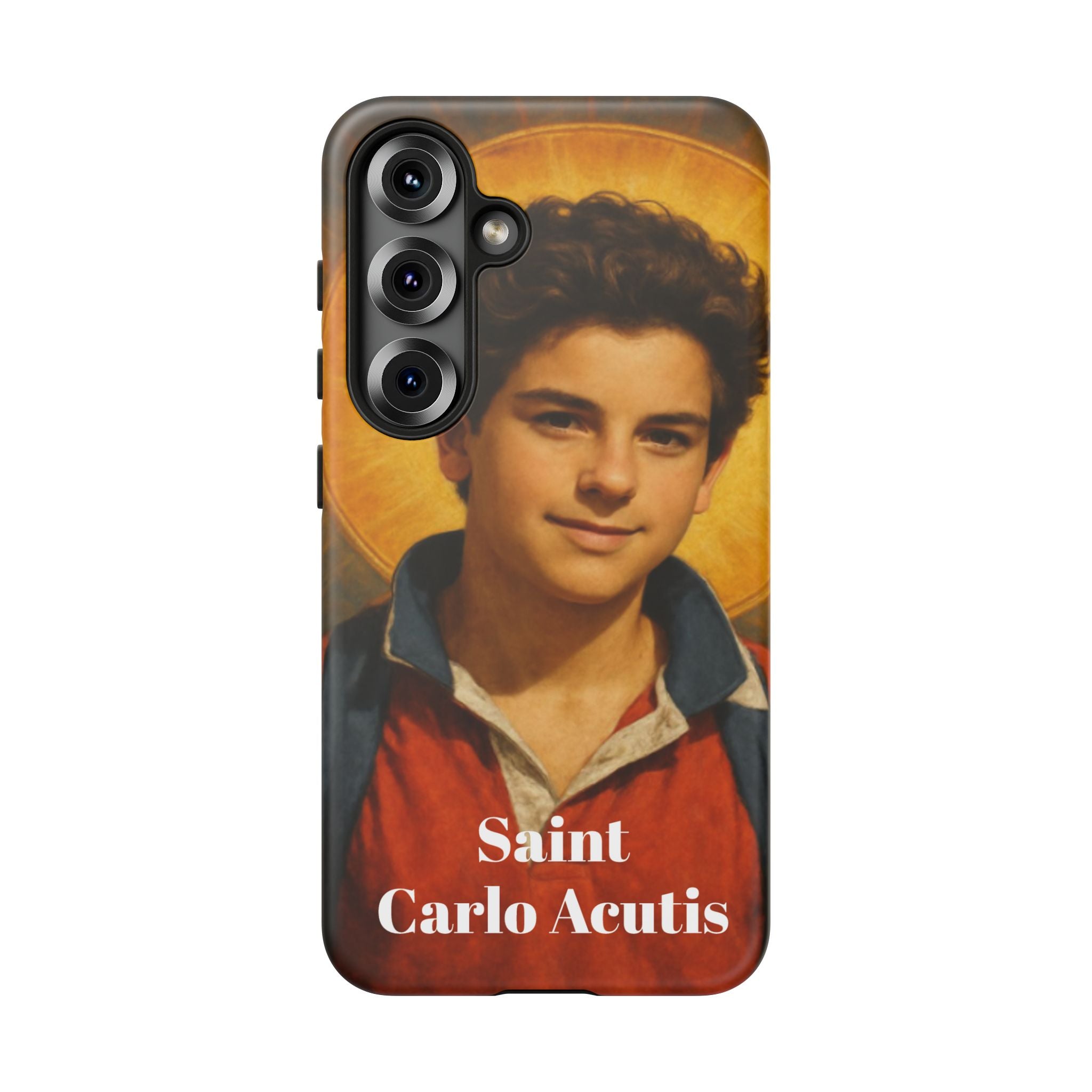 Saint Carlo Acutis Phone Case - Religious Patron Protector for Teens & Catholics