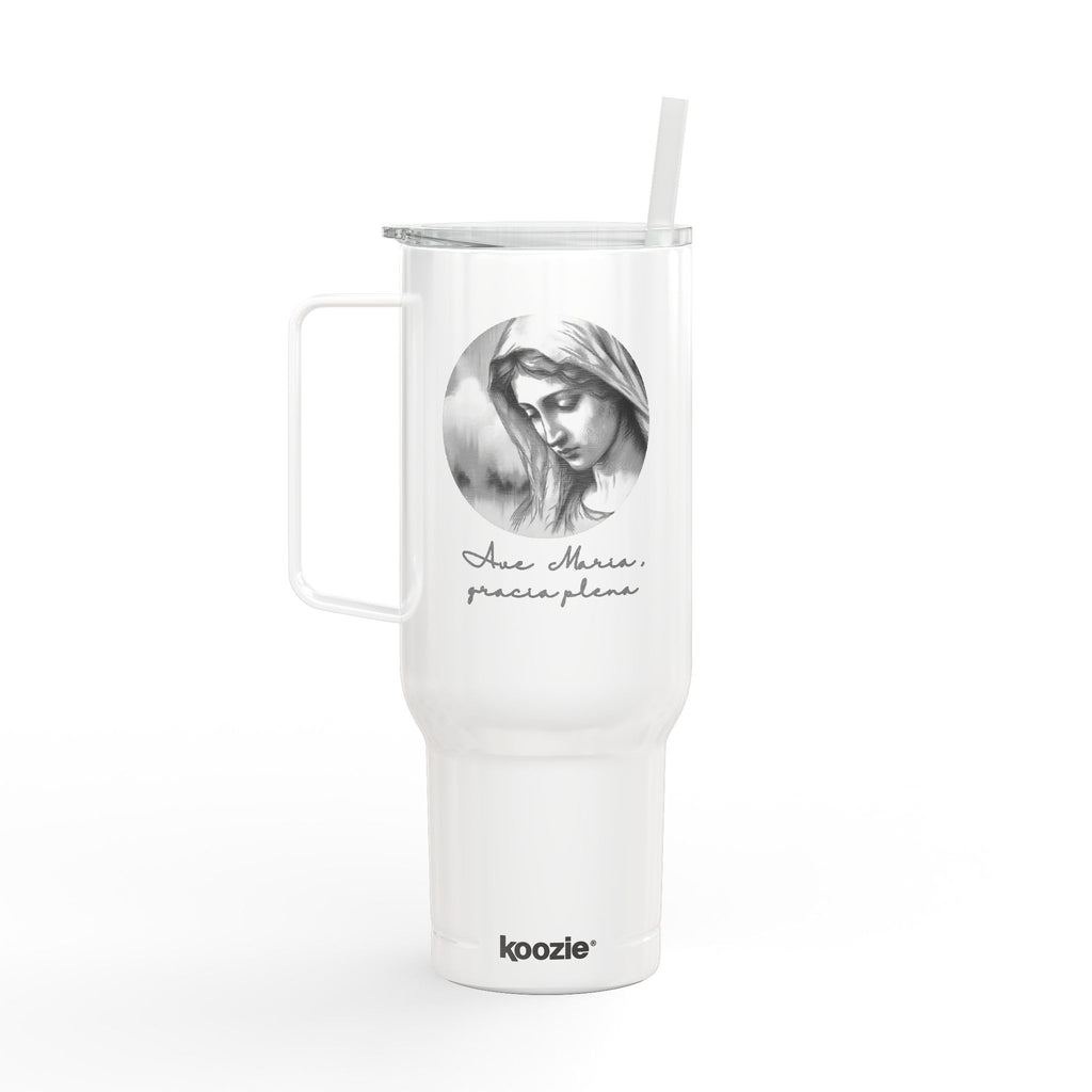 40oz Engraved Religious Tumbler - Our Mother, Pray For Us Insulated Travel Mug