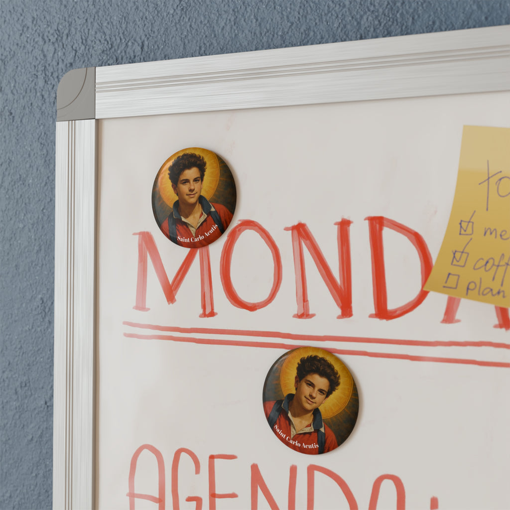 Inspirational Round Button Magnet - Unique Art Design