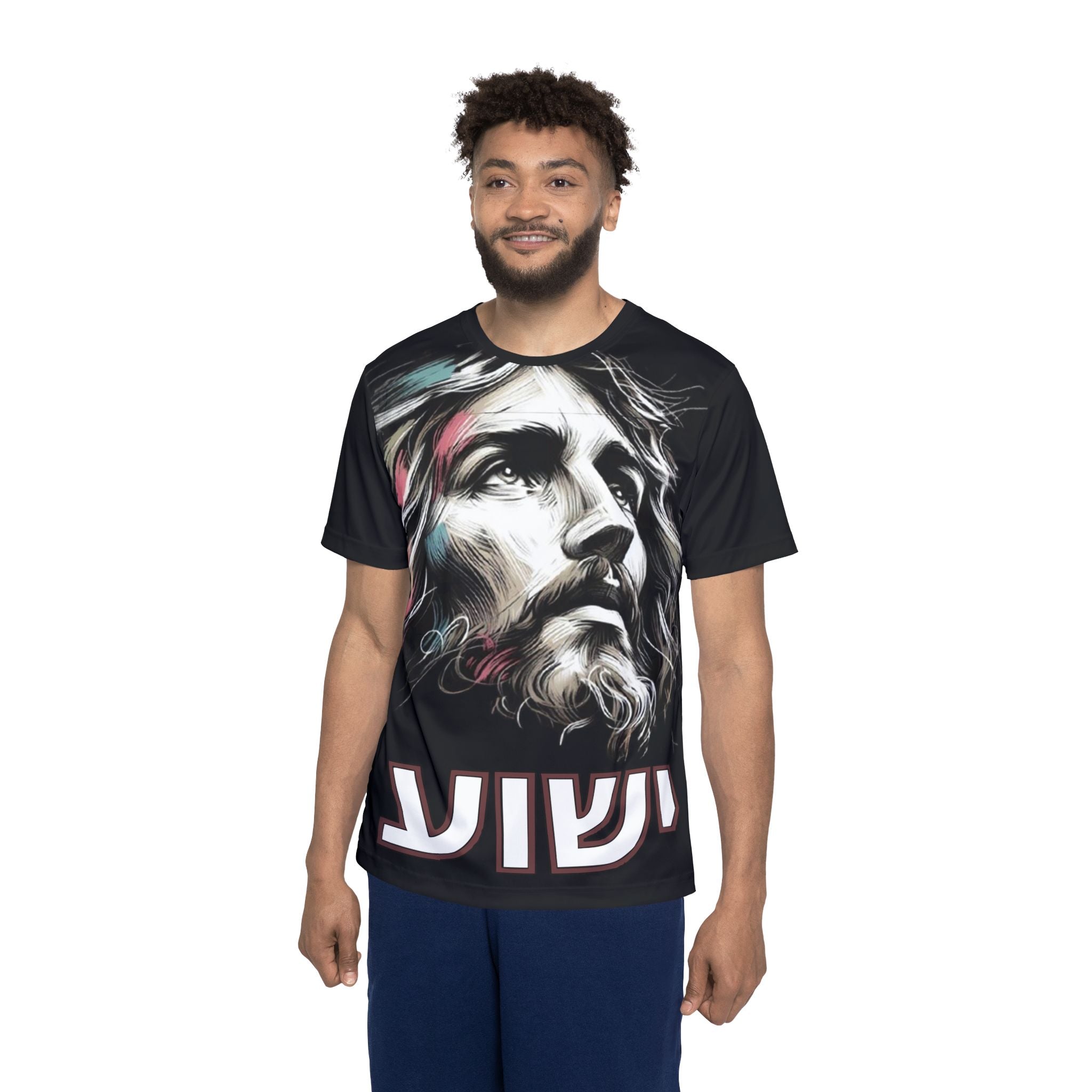 Men's Artistic Sports Jersey, Unique Graphic Tee, Trendy Athletic Wear, Gift for Sports Lovers, Casual Wear for All Occasions