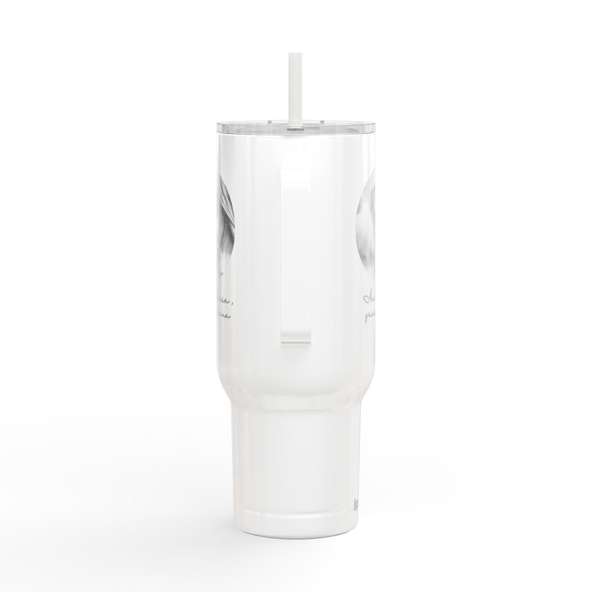 40oz Engraved Religious Tumbler - Our Mother, Pray For Us Insulated Travel Mug