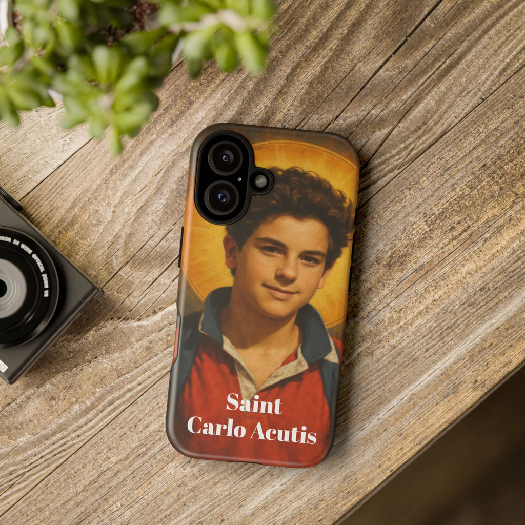 Saint Carlo Acutis Phone Case - Religious Patron Protector for Teens & Catholics